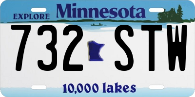 MN license plate 732STW