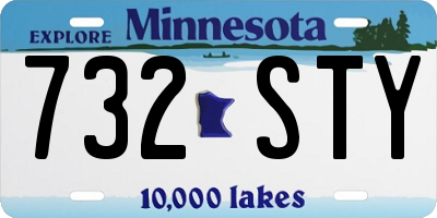 MN license plate 732STY