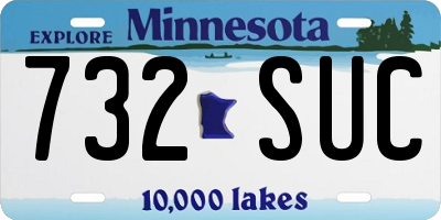 MN license plate 732SUC