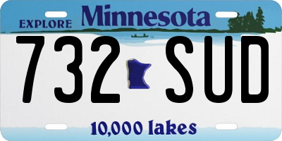 MN license plate 732SUD