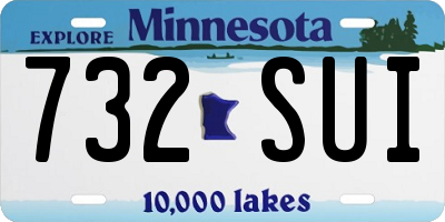 MN license plate 732SUI