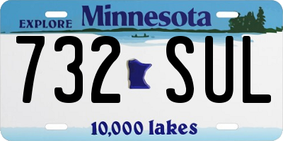 MN license plate 732SUL