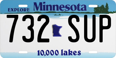 MN license plate 732SUP