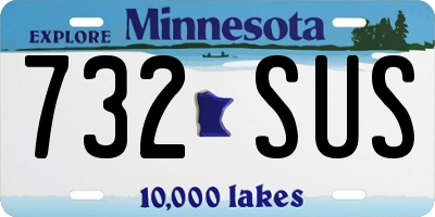 MN license plate 732SUS