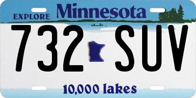 MN license plate 732SUV