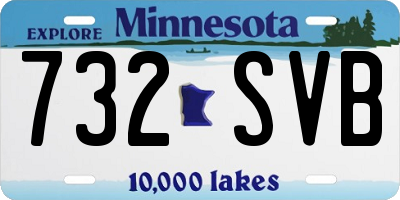 MN license plate 732SVB