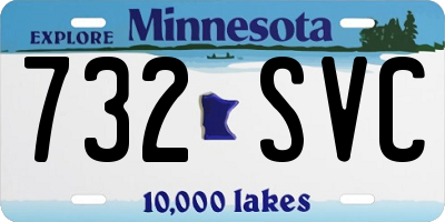 MN license plate 732SVC