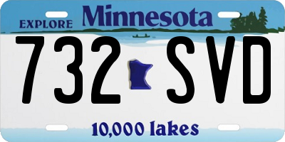 MN license plate 732SVD