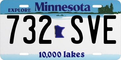 MN license plate 732SVE