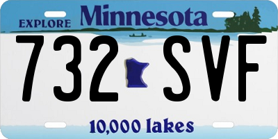 MN license plate 732SVF