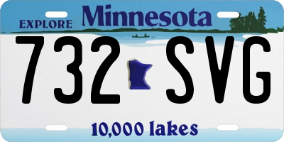MN license plate 732SVG