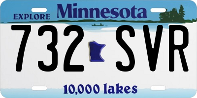 MN license plate 732SVR