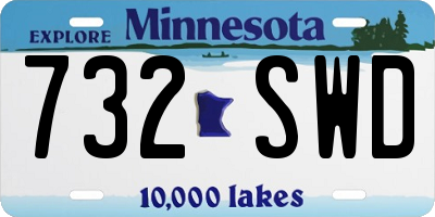 MN license plate 732SWD