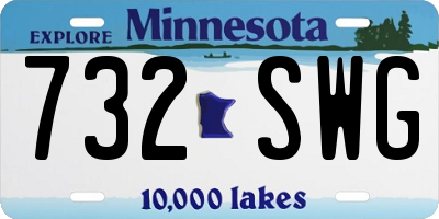 MN license plate 732SWG
