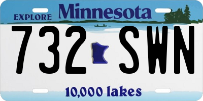 MN license plate 732SWN