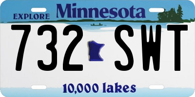 MN license plate 732SWT