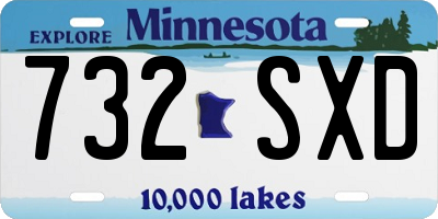 MN license plate 732SXD