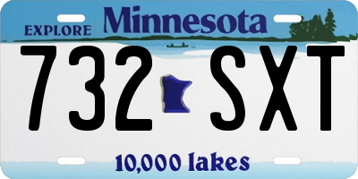 MN license plate 732SXT