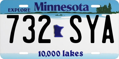 MN license plate 732SYA