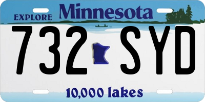 MN license plate 732SYD