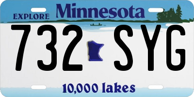 MN license plate 732SYG