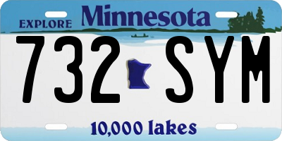 MN license plate 732SYM