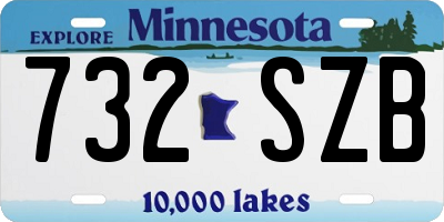 MN license plate 732SZB