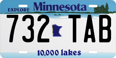 MN license plate 732TAB