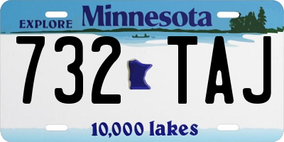 MN license plate 732TAJ