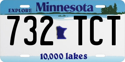 MN license plate 732TCT
