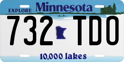 MN license plate 732TDO