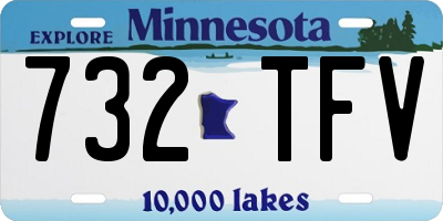 MN license plate 732TFV