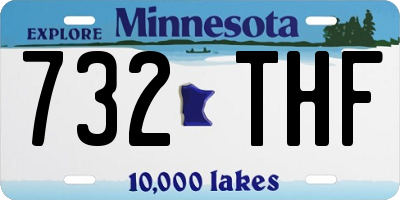 MN license plate 732THF