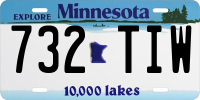 MN license plate 732TIW