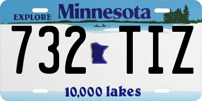 MN license plate 732TIZ