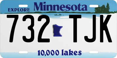 MN license plate 732TJK