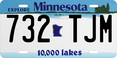 MN license plate 732TJM