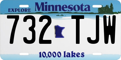 MN license plate 732TJW
