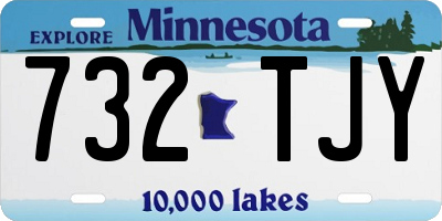 MN license plate 732TJY