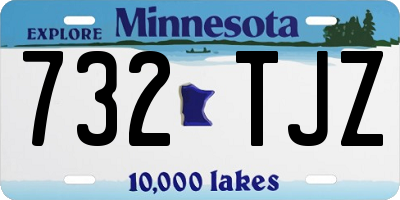 MN license plate 732TJZ