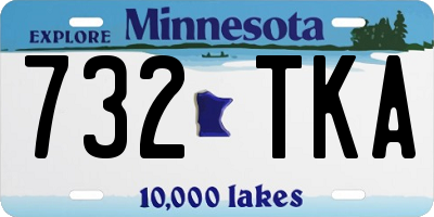 MN license plate 732TKA