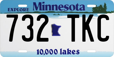 MN license plate 732TKC