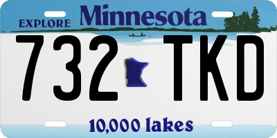 MN license plate 732TKD