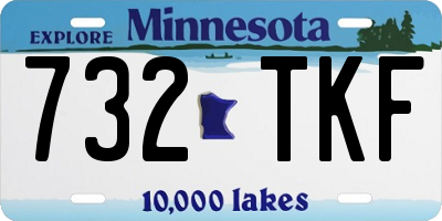 MN license plate 732TKF