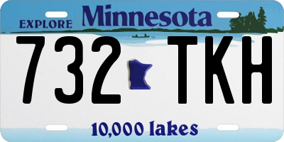 MN license plate 732TKH
