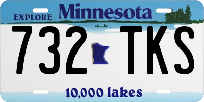 MN license plate 732TKS