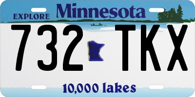MN license plate 732TKX