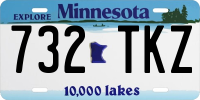 MN license plate 732TKZ