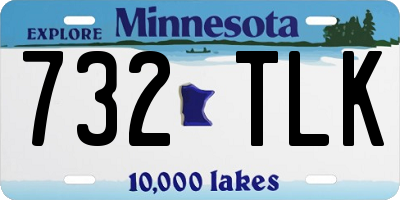 MN license plate 732TLK