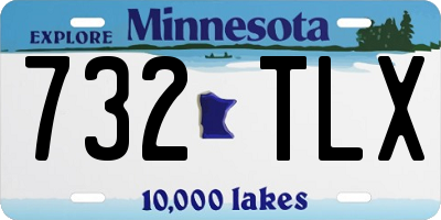 MN license plate 732TLX